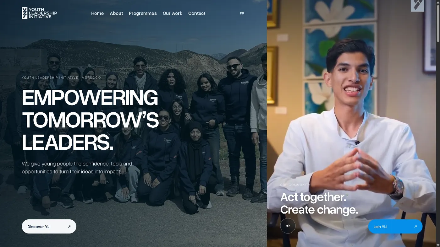 Youth Leadership Initiative client website